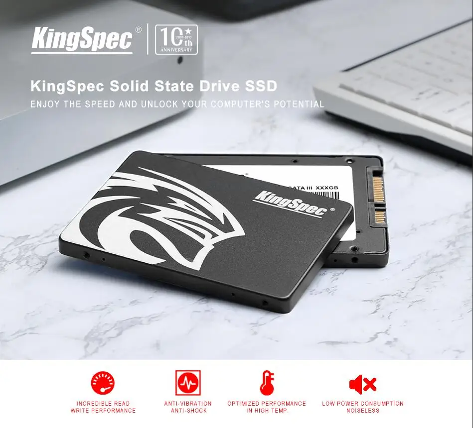 Kingspec SATA3 90 ГБ SSD 180 Гб жесткий диск SATAIII 360 гб 2,5 дюйма черный Внутренний твердотельный Hdd для настольных ПК