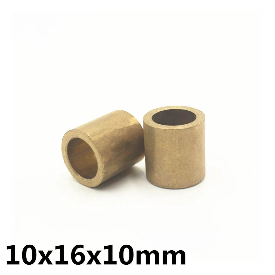 10pcs 10x16x10 mm FU-1 Powder Metallurgy oil bushing porous bearing Sintered copper sleeve 101610