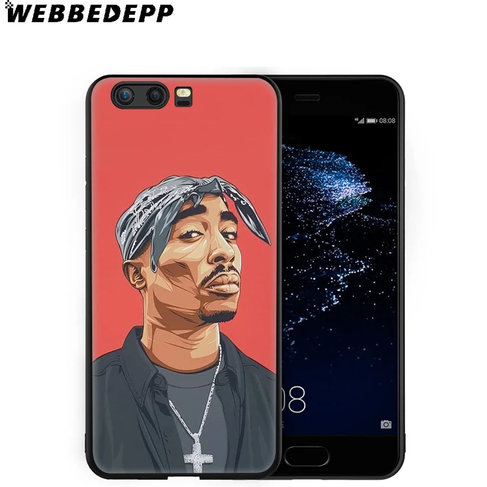 Мягкий чехол WEBBEDEPP 2pac Tupac для Huawei P8 P9 P10 P20 P30 Lite Pro P Smart Z Plus 2019 Y6 Prime 2018 2017 Mini |