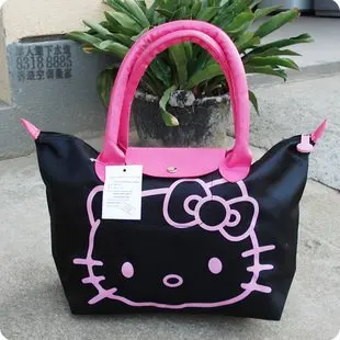 2012Hotsale+Free Shipping New Arrival Hello Kitty Bag /Shopping Bag/Hand BagBlack Pnk Red Rose pink 1PCS | Багаж и сумки