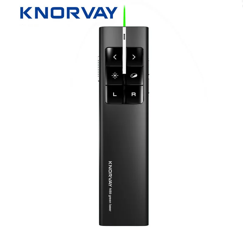 Беспроводная мышь Knorvay N89 2 4 ГГц Презентер с зеленым лазером Презентация PPT