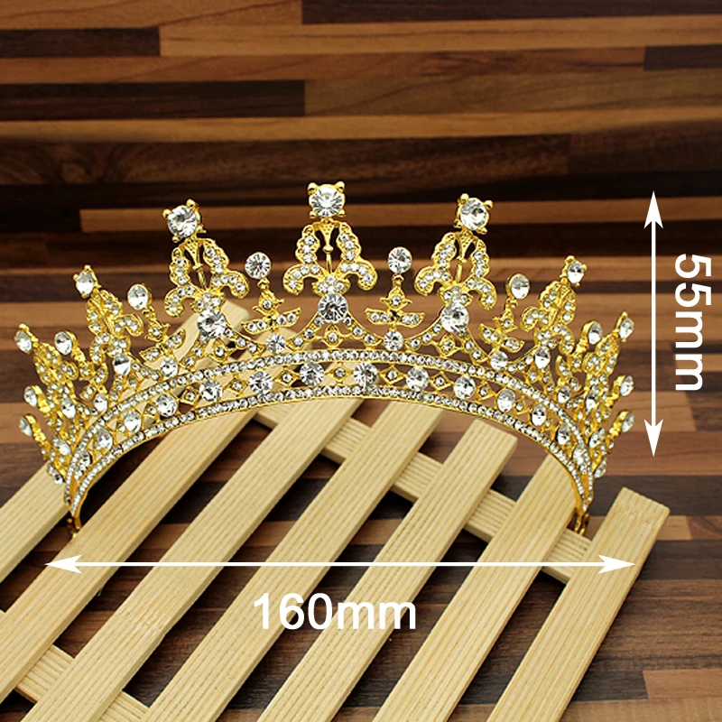 Elegant Women Prom Bridal Hair Accessories Crystal Wedding Queen Tiara Rhinestone Bride Princess Crown For Bridesmaid Pageant | Украшения и