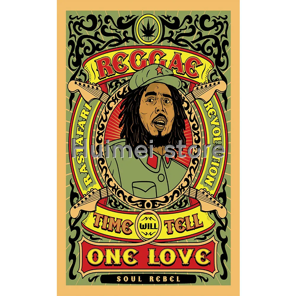 Флаг регги с баннером one love флаг 90x150 см|Флаги баннеры и аксессуары| |