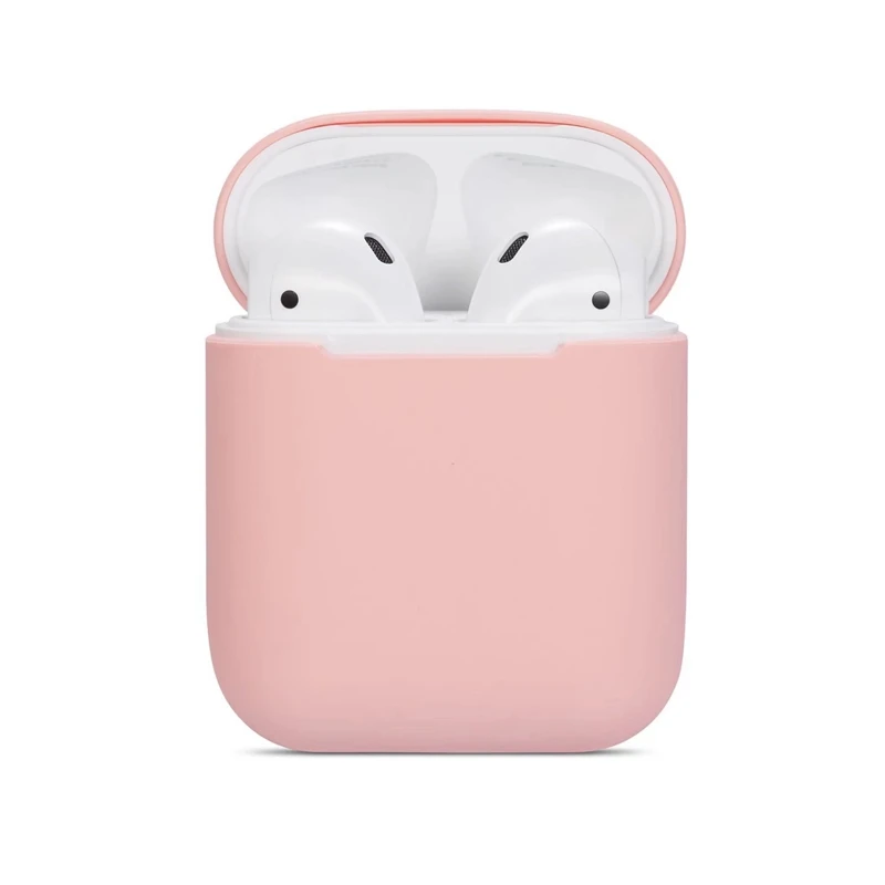 Силиконовый наушник чехол для Airpods 1 мягкий гибкий тонкий чистый яркий цвет беспроводной Bluetooth наушники чехол для Airpods чехол сумка