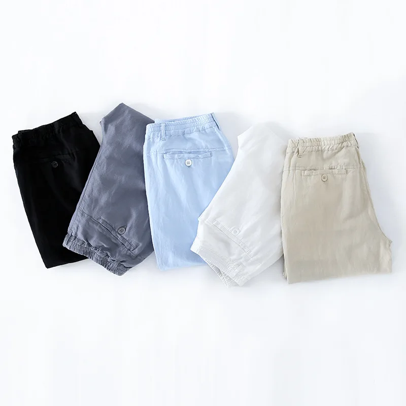 Men Pants True Natrual Linum Big Size Summer Breathable Dry Fast Anti-static Flax Cool Thin Male Quality Man Linen Trousers | Мужская