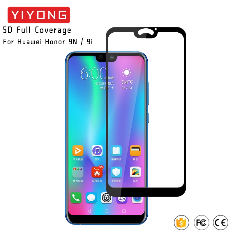YIYONG 5D полное покрытие стекло для huawei Honor 9i Honor9I Закаленное протектор экрана 9N