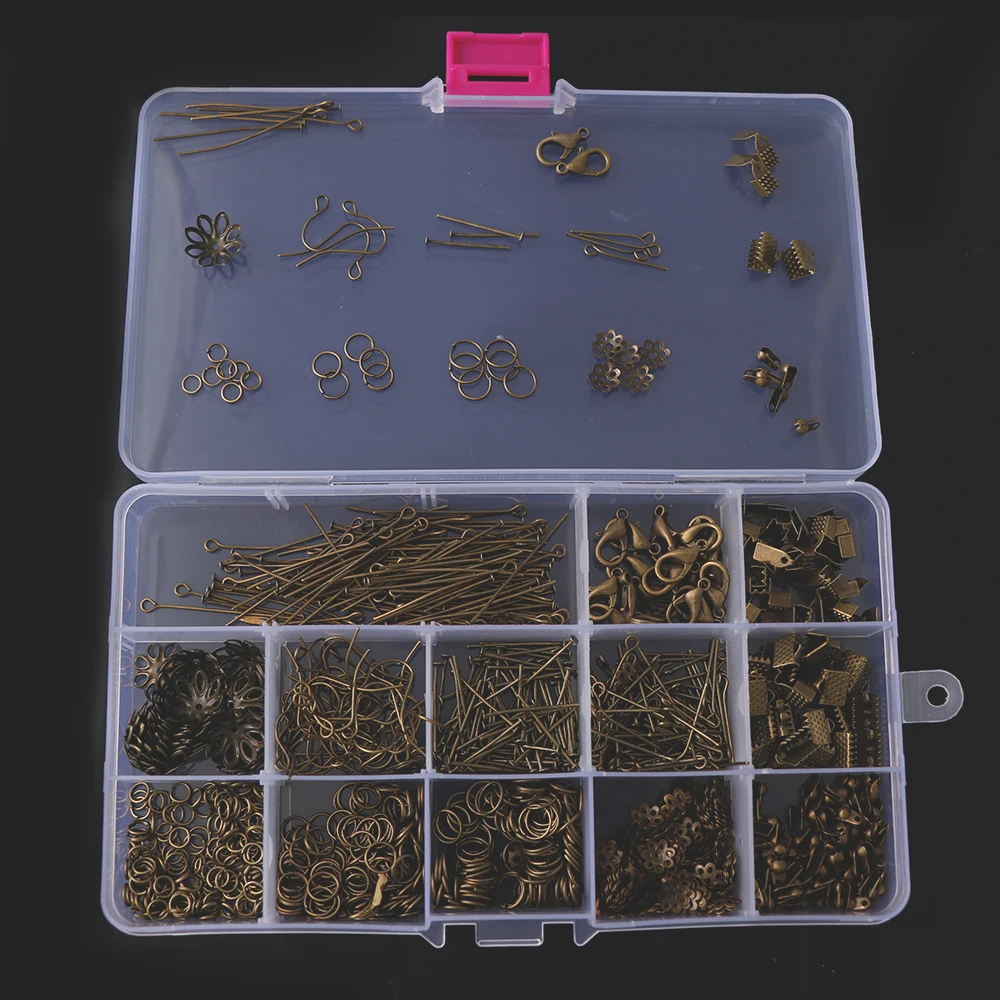 Mixed 6 Styles Of Gold Ancient Blue White K Nine-needle Lobster Buckle Snake-buckle T-shaped Light Hook Basic Accessories Set | Украшения и