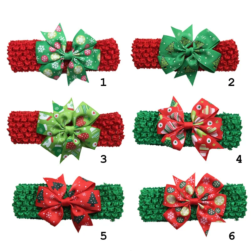 

30 pcs/lot , Christmas Ribbon Bow headbands hair accessories
