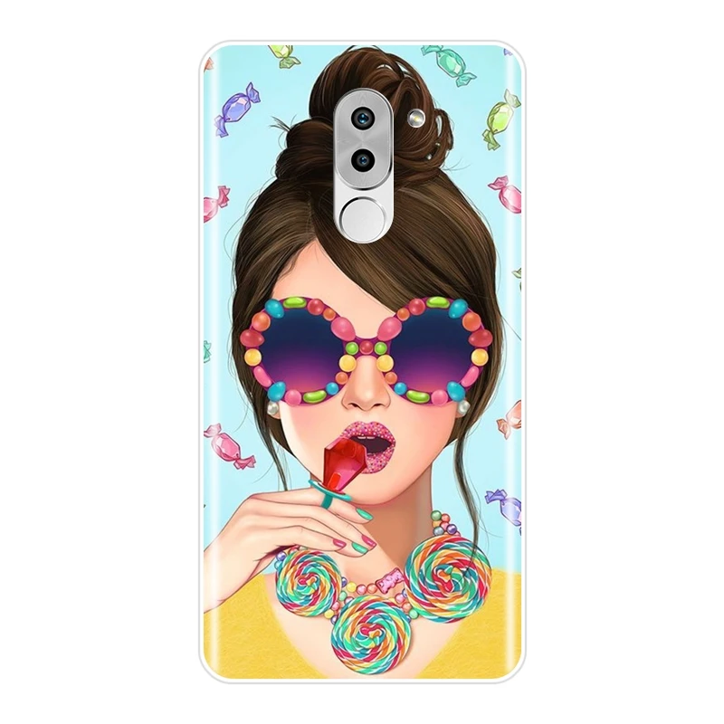 Чехол накладка для Huawei Honor 6 5A 4X 5X 6X мягкий силиконовый чехол розового и желтого