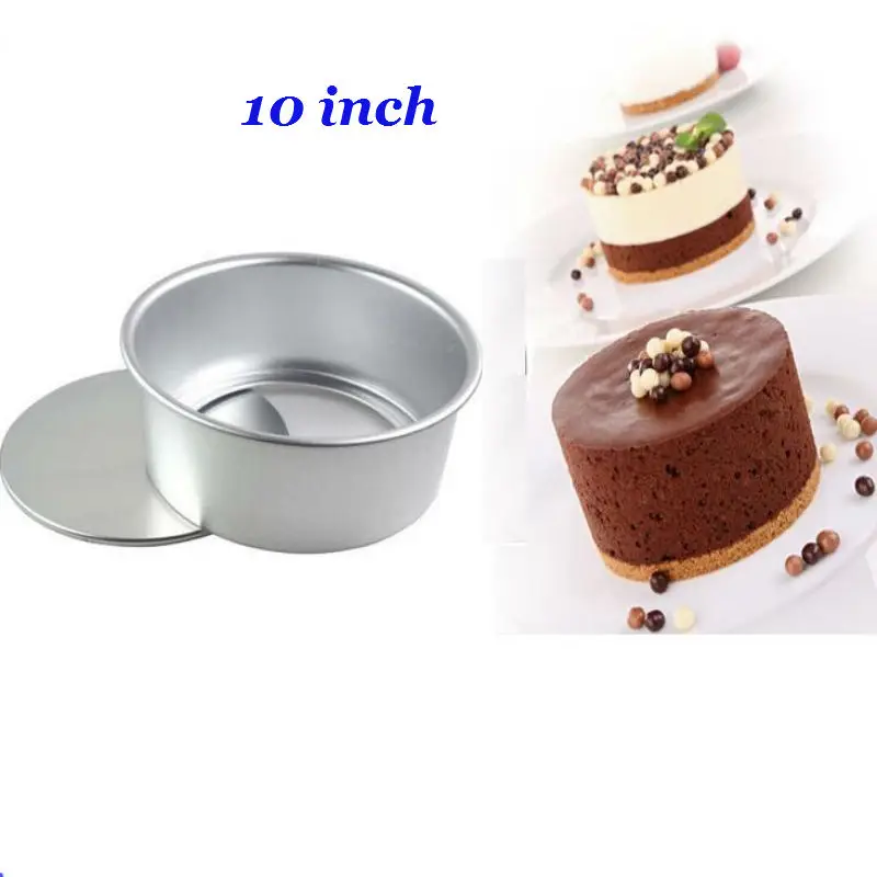 

(1pcs) Hot sale high quality 10 inch round Aluminum Cake Pan Fondant Decorating Muffin Cupcake Mold Tins Baking Tool