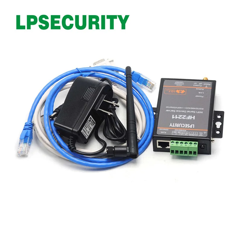 LPSECURITY HF2211 промышленный Modbus Последовательный RS232 RS485 RS422 к WiFi Ethernet конвертер устройство TCP IP Telnet Modbus 4M Flash