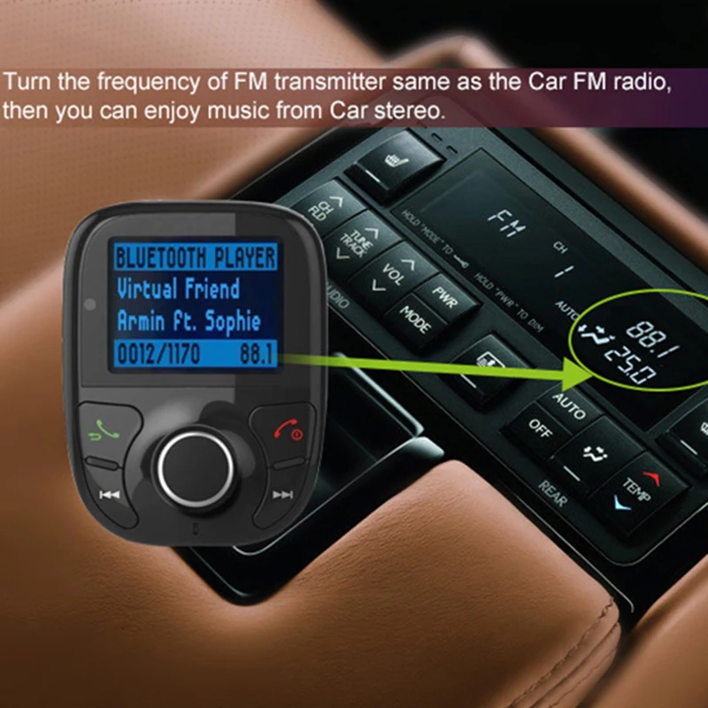 Универсальный беспроводной Автомобильный MP3 аудио плеер Bluetooth fm передатчик с