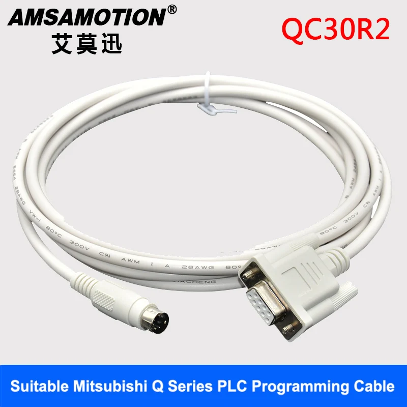 Serial Cable QC30R2 Suitable For Mitsubishi Q Series PLC Programming Data DB9 9pin Female Round DB 8 pin | Обустройство дома