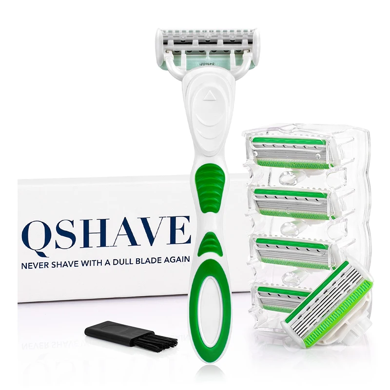 QSHAVE Green Series 5 слойная бритва для женщин