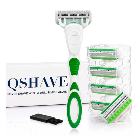 QSHAVE Green Series 5 слойная бритва для женщин