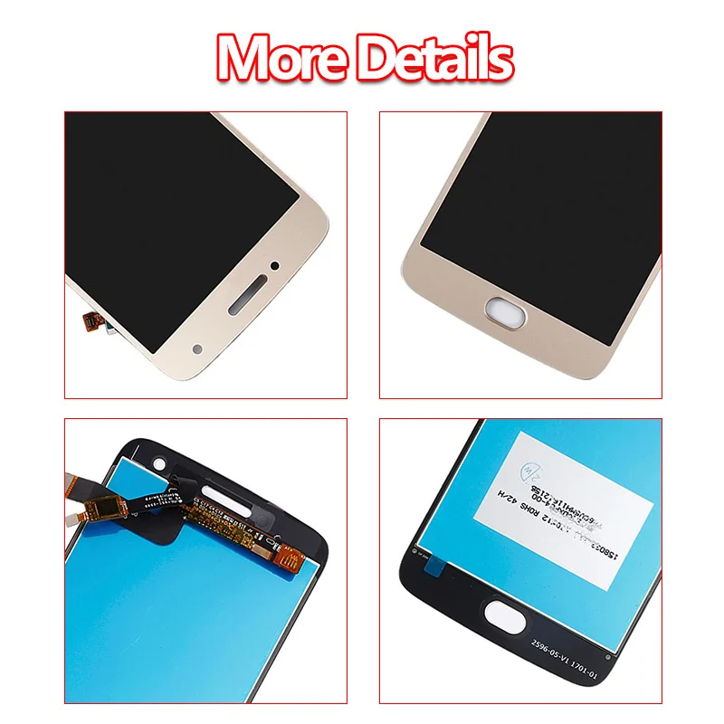 100% протестированный 5 2-дюймовый ЖК-для мото G5 плюс LCDs Plus дисплей с сенсорным