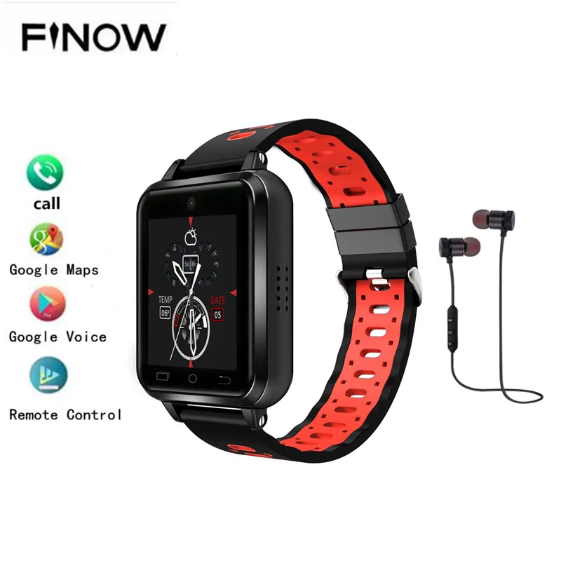 FINOW Q1 PRO 4G Smartwatch телефон 1 54 дюймов Android 6 0 Смарт часы gps Bluetooth MTK6737 четырехъядерный 3