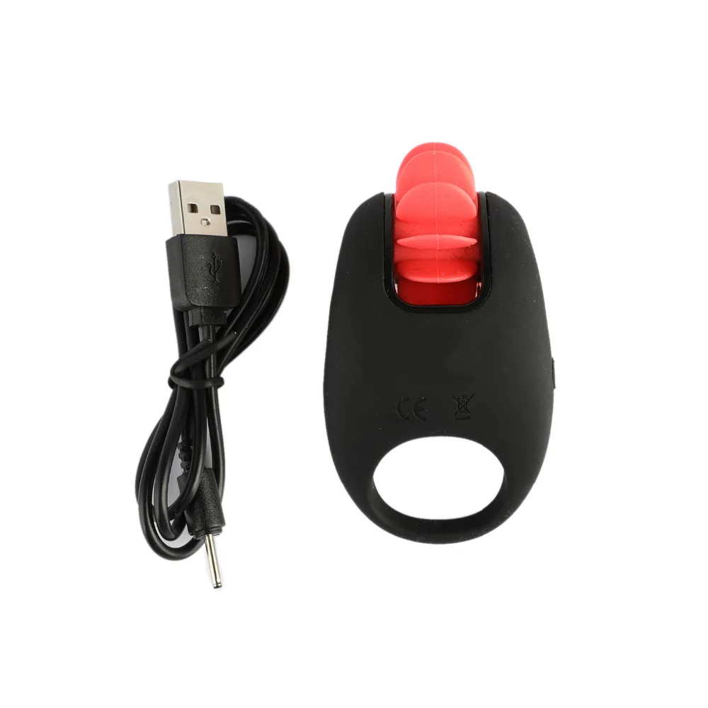 USB зарядка Мужская Задержка эякуляции для пениса кольцо петуха Кольцо Вибратор с