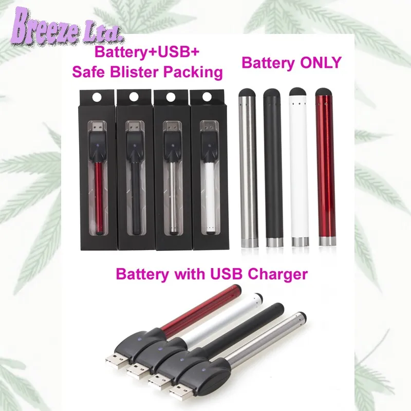 10 шт./лот цветной O Pen Vape Bud Touch аккумулятор 280 мАч с зарядными устройствами для CBD