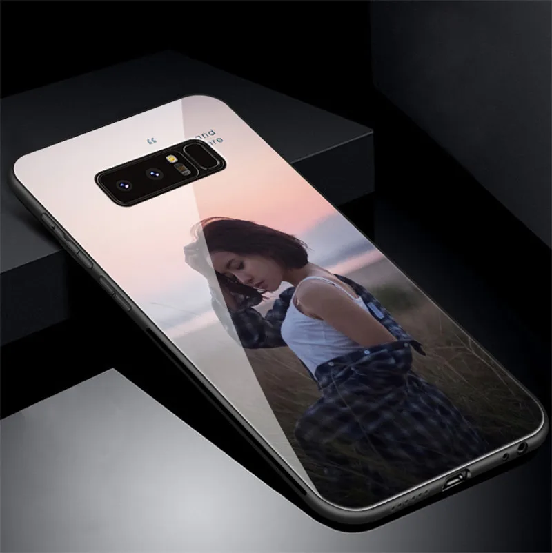 LANCHE чехол из закаленного стекла для телефона для samsung Galaxy S8 S9 S10 Plus чехол на заказ персонализированный Фото чехол для samsung Note 8 9