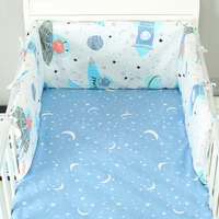 ins hot one piece 18030cm baby bed bumpers nordic stars cotton crib bumper u shaped cot protector cushion pad infant safe fence