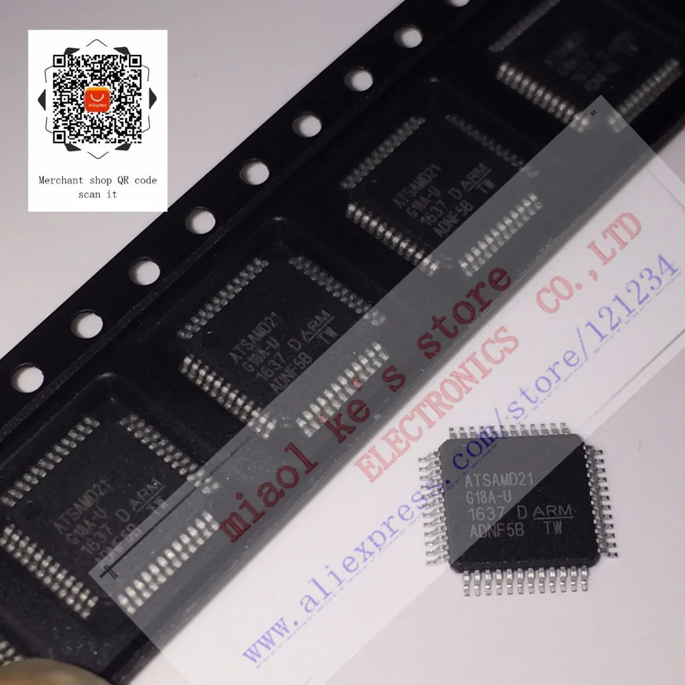 [1 шт. 5 шт.] ATSAMD21G18A AUT AU ATSAMD21 G18A U IC MCU 32 бит 48 МГц 256кб (256K x 8) 32Kx8 1 62 V 3 6 FLASH