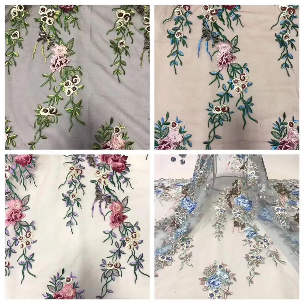 3d нигерийская кружевная ткань с африканская Тюлевая 2019 высокого качества для