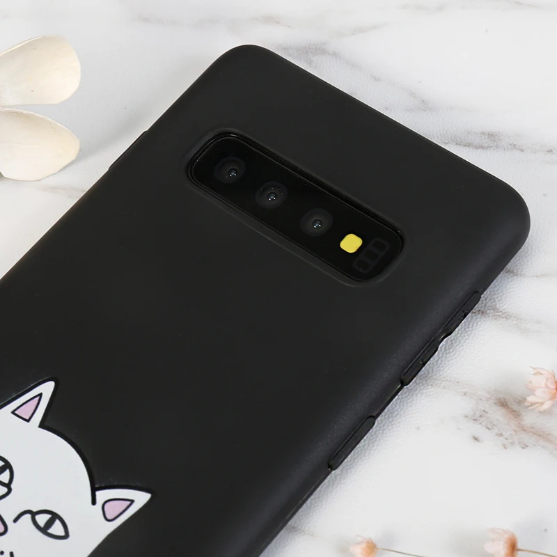 TPU Soft Silicone Middle Finger Cat Pattern Case For Samsung Galaxy J7 J3 J5 A5 A3 J2 J4 J6 A6 Plus J8 A7 2016 2017 2018 Capa |