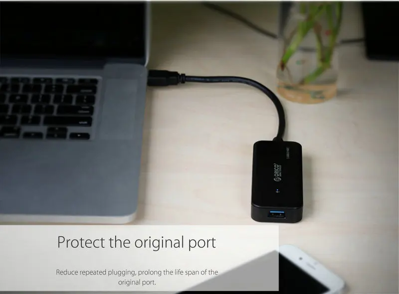 ORICO 4 порта USB 3,0 концентратор usb Высокоскоростной разветвитель 5 Гбит/с для Android телефона Windows Linux ноутбук ПК Apple Macbook Air PC планшет