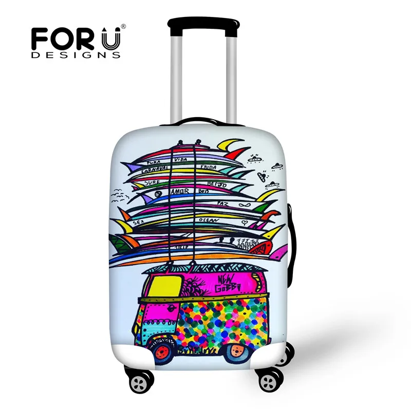 XD536 FORUDESIGNS мультяшный защитный чехол с принтами для багажа для путешествий, эластичный чехол для чемодана, аксессуары для путешествий, пылезащитный чехол для багажа - Цвет: XD536