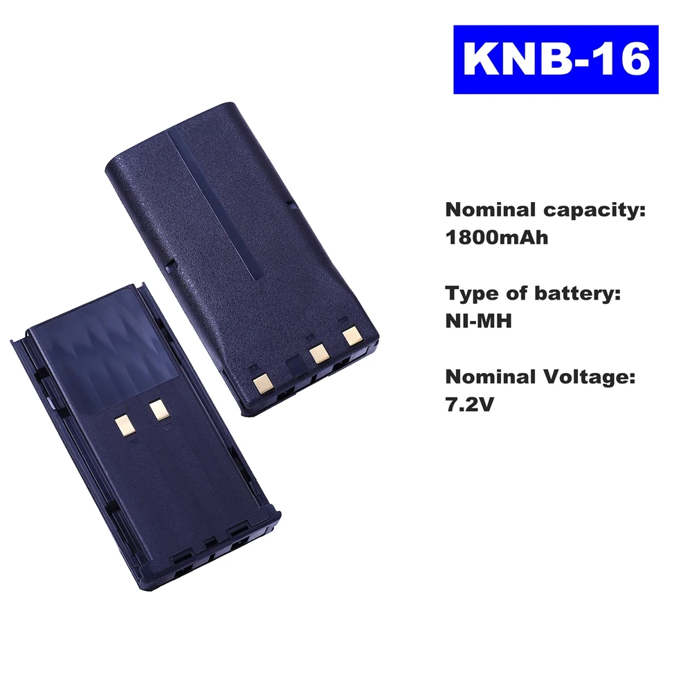 7.2V 1800mAh NI-MH Radio Battery KNB-16 For Kenwood Walkie Talkie TK-280/290/380 TK-385/390/480/481 Two Way Radio