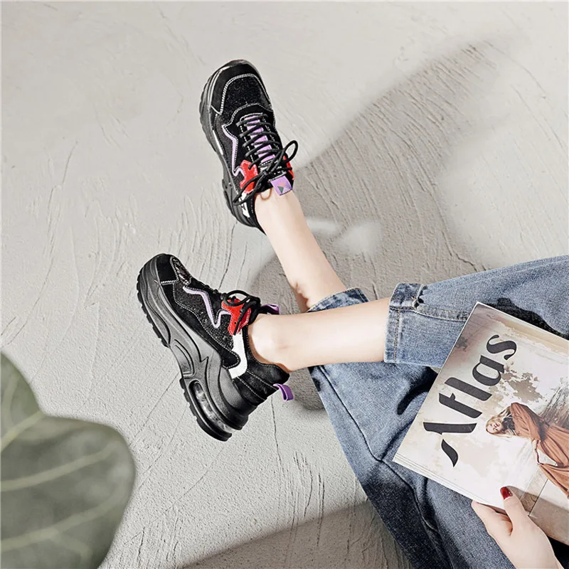 Zapatos de mujer Повседневная обувь Женские модные брендовые кроссовки на платформе