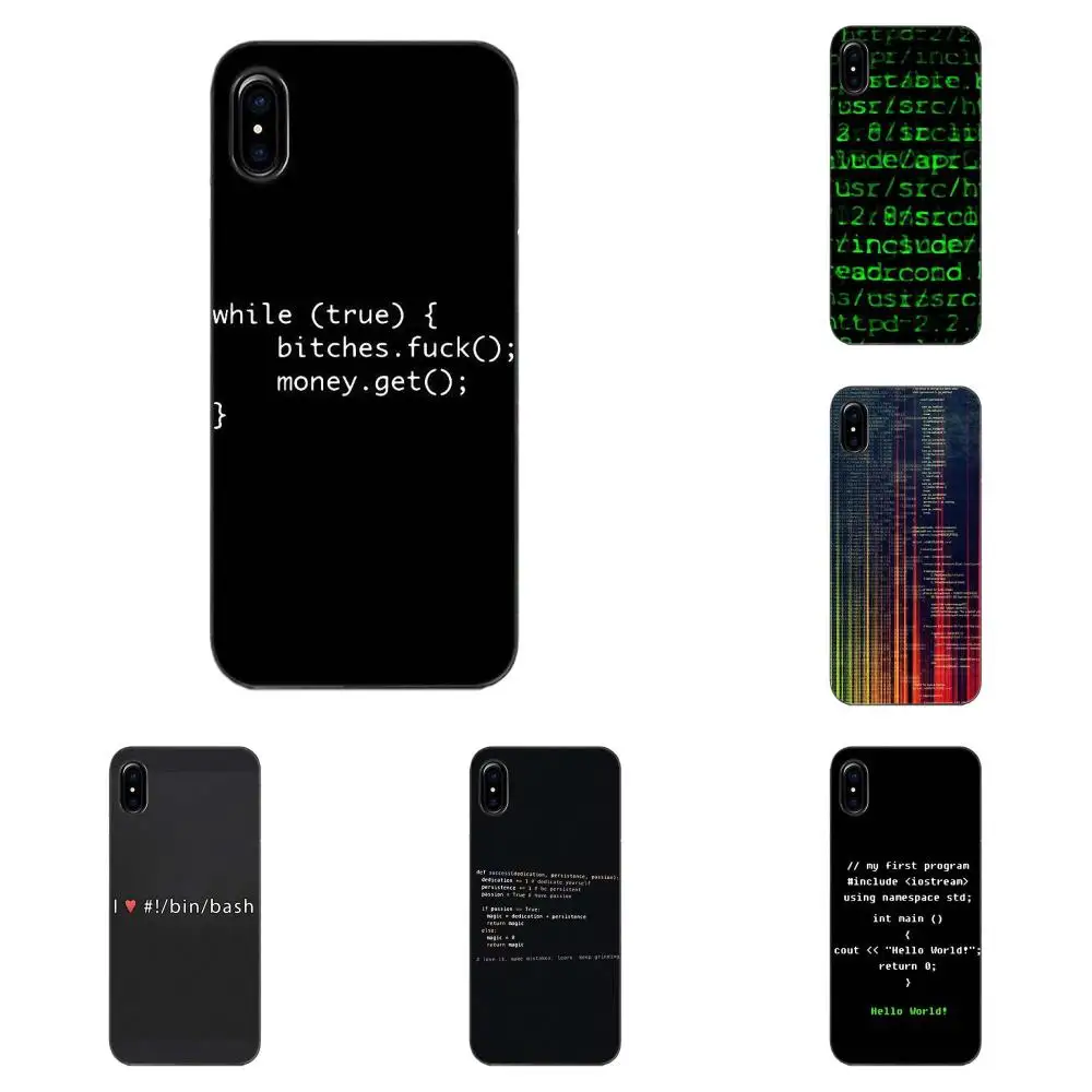 Для Apple iPhone 4 4S 5 5C 5S SE 6 6S 7 8 Plus X TPU чехол для телефона Coque красочные слова программы |