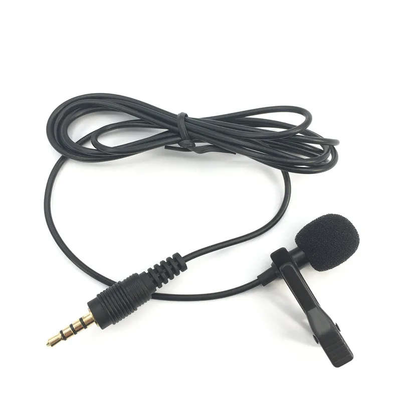 Портативный конденсаторный микрофон клип на лацкане Lavalier Mic проводной для iPhone