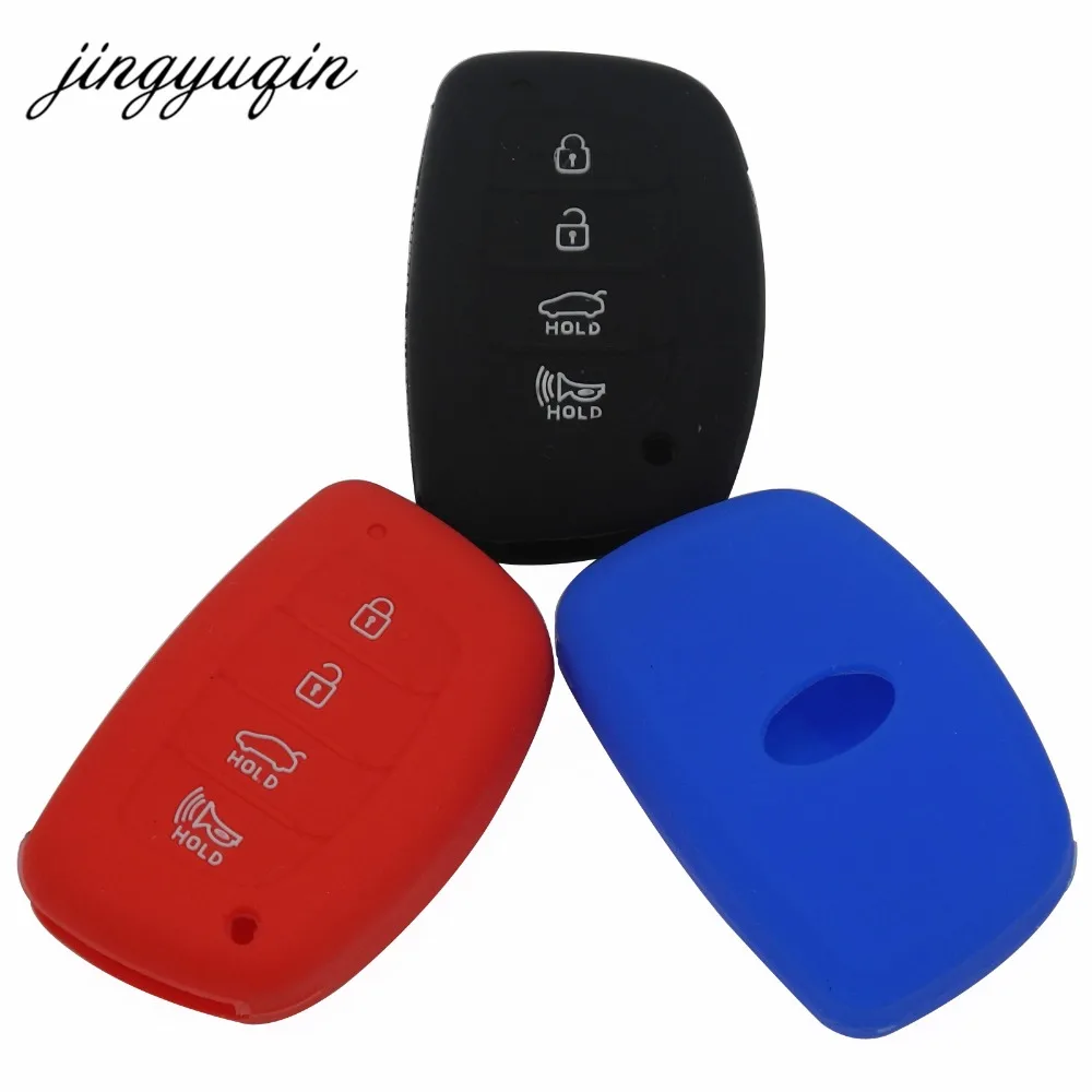 Силиконовый чехол для ключей jingyuqin 30X 4 Hyundai i30 ix35 Solaris Tucson Accent Santa Fe умный