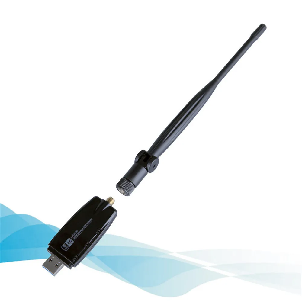 KuWFi 1200 Мбит/с двухдиапазонный USB 3 0 WiFi ключ беспроводной WIFI адаптер 2 4 ГГц 5 сетевая