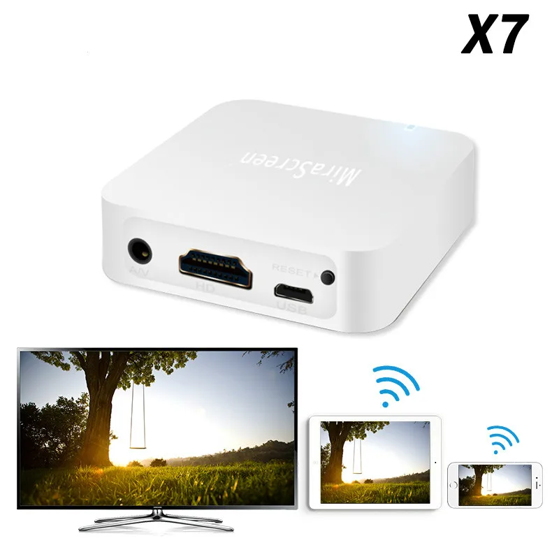Новый ТВ адаптер HDMI MiraScreen X7 Беспроводной Wi Fi для телефонов iOS Android Аудио Видео Miracast