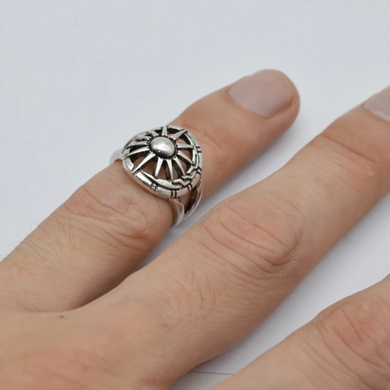 1 шт перстень солнца лунные кольца с кольцом кольцо среднего размера RG118|midi ring|toe