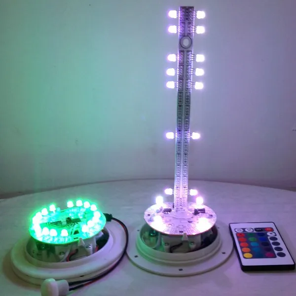 Беспроводной цветной RGB перезаряжаемый с боковой зарядки кабелем светодиодные