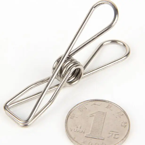 Multi Purpose Small Spring Stainless Steel Clothes Pegs Windproof Laundry Clip Tights Metal Clothespin 20 Pieces/Lot | Дом и сад