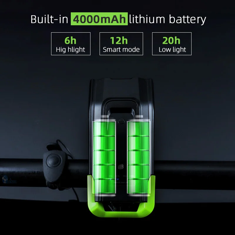JOSHOCk 2000 мА/ч 4000 мАч велосипедные фары светильник со звуковым сигналом USB