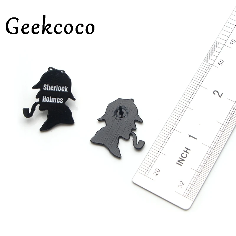 

Sherlock Holmes letter Brooches for men women Pride Enamel Pins medal insignia shirt backpack clothes decoration Badges J0099