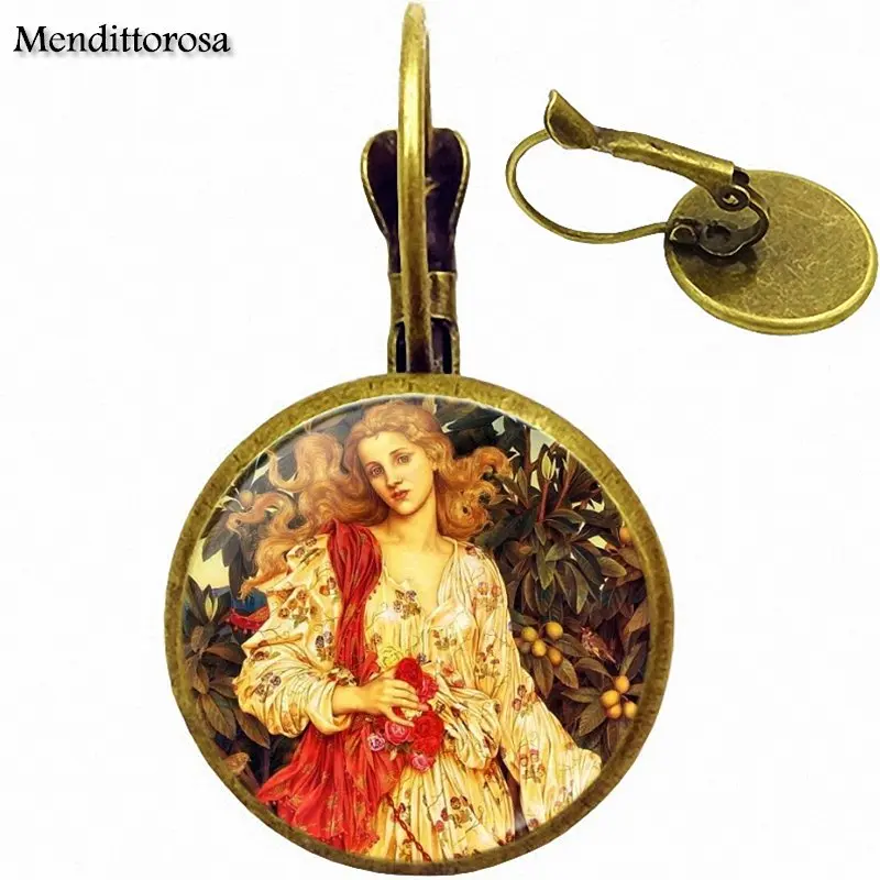 Luxury Brand Jewelry With Glass Cabochon For Women Men Party Roman Goddess of Flowers | Украшения и аксессуары