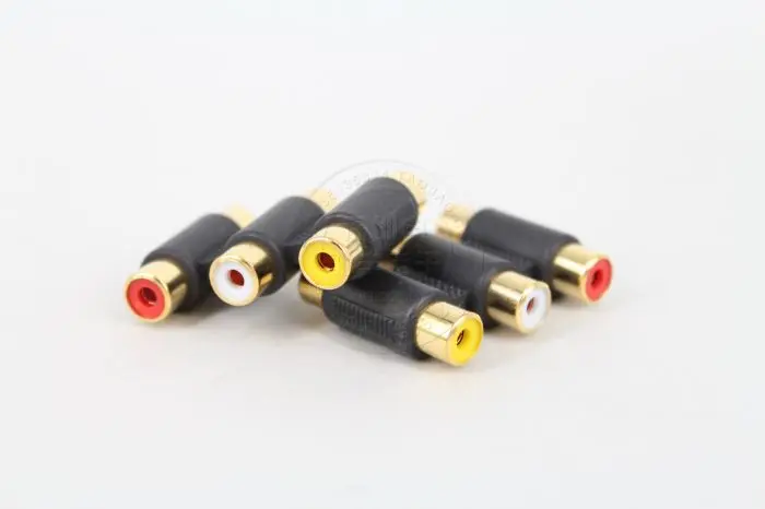 Позолота 3 RCA AV аудио видео Женский переходник для гнезда миниджек адаптер 3RCA