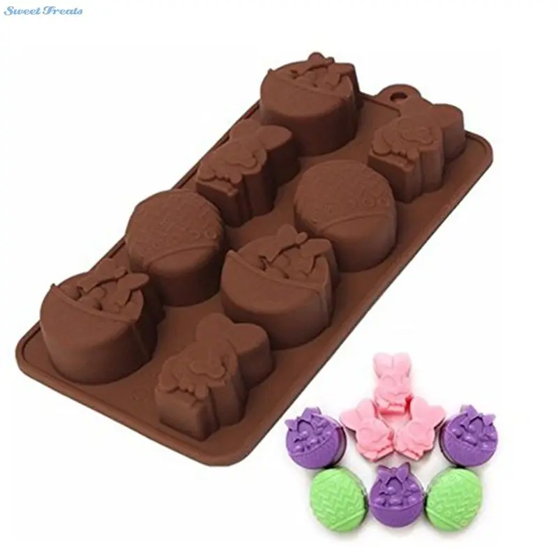 Силиконовая форма Sweettreats сделай сам для шоколада яйца Пасхальный кролик кубик