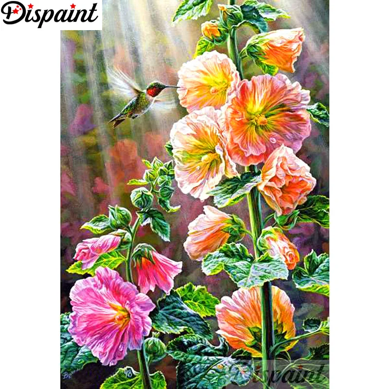 

Dispaint Full Square/Round Drill 5D DIY Diamond Painting "Birds and flowers" Embroidery Cross Stitch 3D Home Decor A12623
