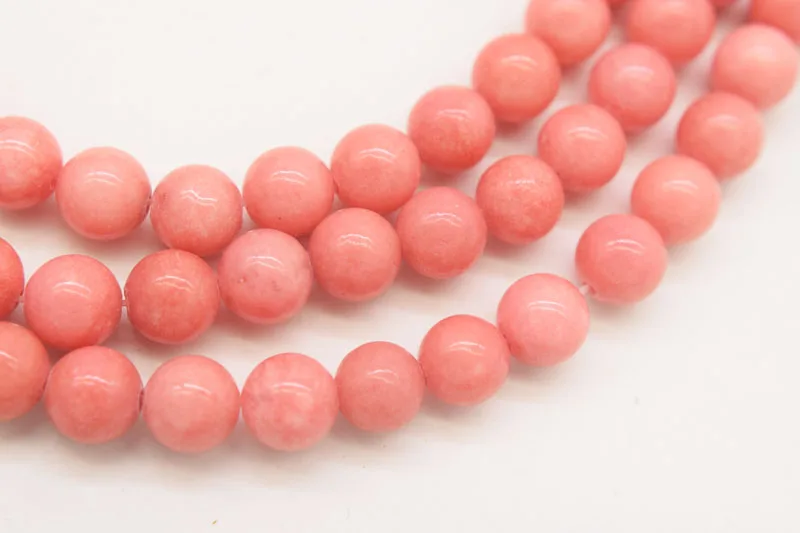 

pink jasper 8mm round loose beads nature beads for making jewelry necklace 14inch FPPJ wholesale