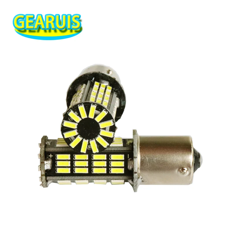 Автомобильные светодиодные лампы S25 P21W 1156 BA15S 72 SMD 4014 1157 BAY15D сигнал поворота