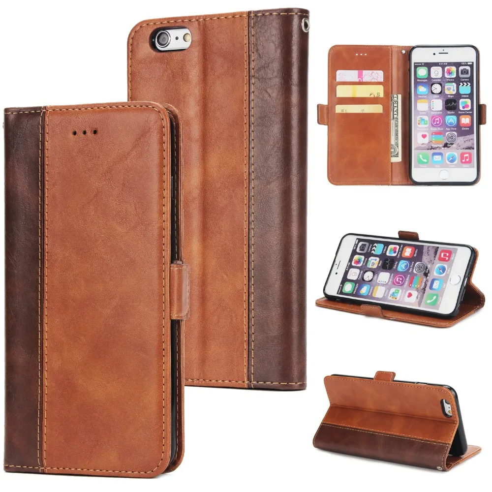 Роскошные Флип Чехол Для coque fundas для iPhone 6 чехол телефона s 6s с держатель карт |