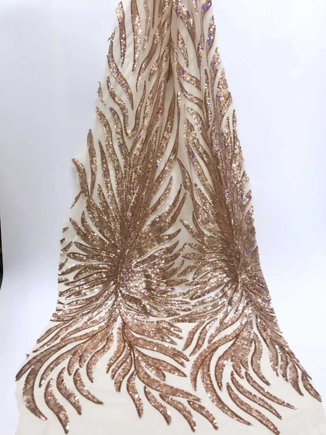 

African french Embroidered lace fabric african sequins lace fabric SYJ-8643 french lace fabric